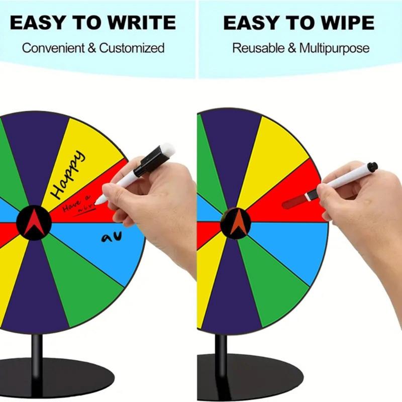 Desktop Prize Turn Plate Fortune Wheel Spinnings Game Lucky Draws Rotating wheels Erasable Fortune Wheel