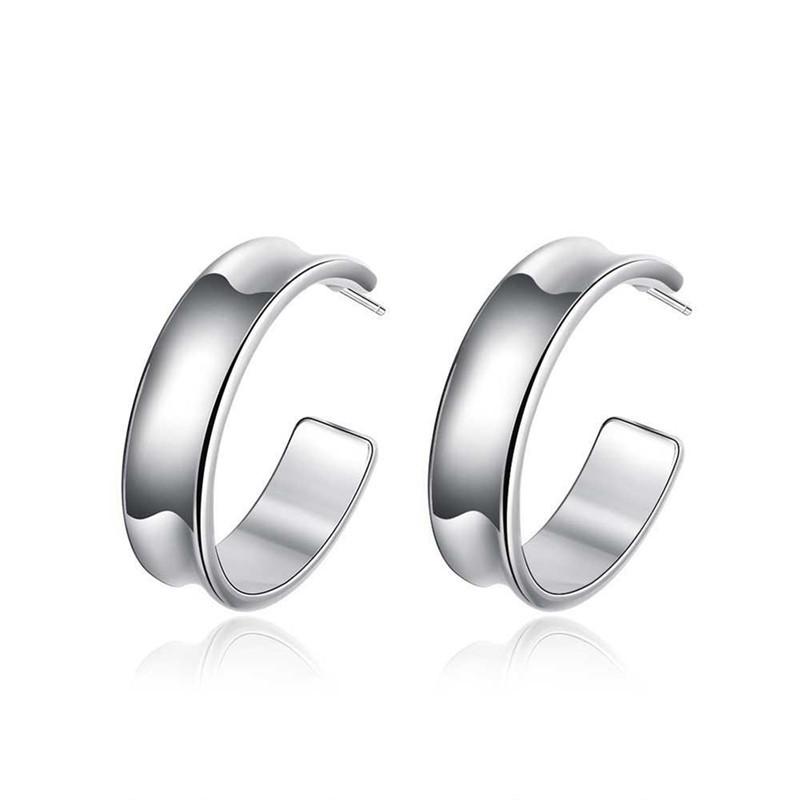 Wholesale 925 Sterling Silver Hoop Earring Beautiful For Women Wild Fashion Earring Wedding Nice High Quality JewelryGood product