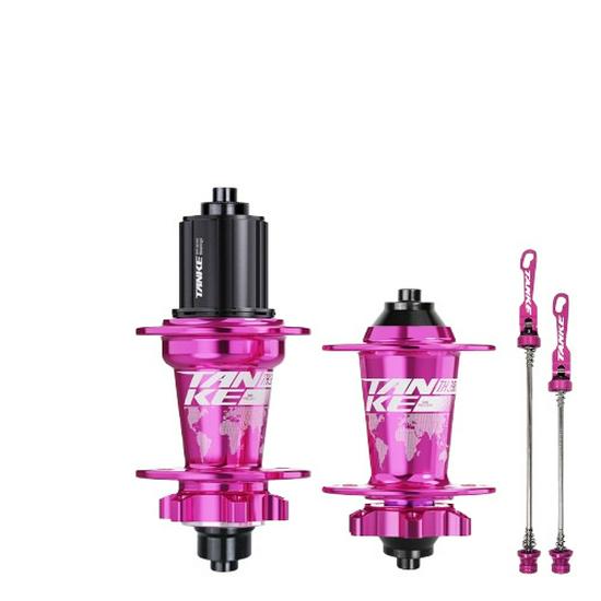 TANKE Mountain Bike 4-Bearing Hub: Quick Release Thru Axle, Iridescent Aluminum Alloy.