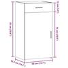 VidaXL Buffet noir 50x42,5x93 cm bois d'ingénierie, armoire, armoire latérale, armoire de rangement, armoire, placard, 846293