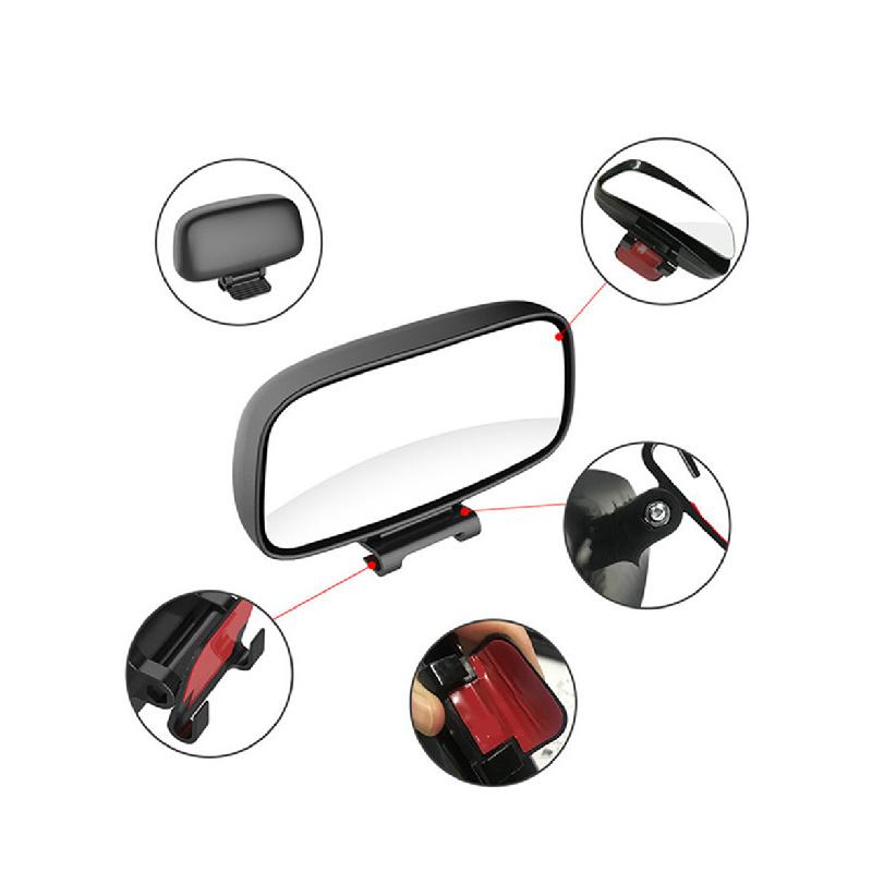 Adjustable Wide Angle Parking Auxiliary Blind Spot Side Rear Mirrors Universal