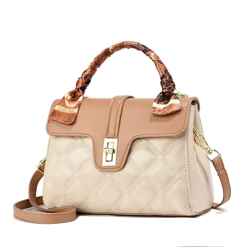 Damentasche 2025 neu einfache und modische kleine quadratische Tasche Handtasche mit großem Fassungsvermögen Schulter-Umhängetasche trendige Damentasche Frauen