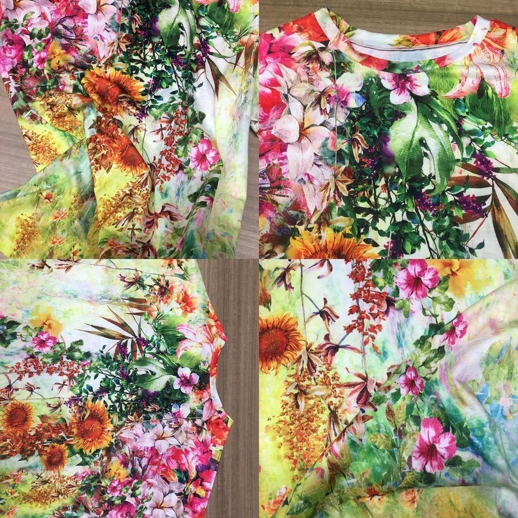 Women's Floral Print Short Sleeve Tops Featuring Soft Material For Ultimate Comfort