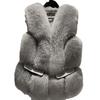 European and American winter new light fur vest women's short fur integrated imitation fox fur vest