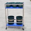 Stainless Steel Multi-Tier Plant Stand with Wheels