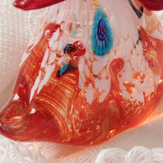 Ручна розписна керамічна фігурка півня Статуетка курки в стилі фермерського будинку Реалістична скульптура тварини Декорація для полиці, столу вдома та в офісі