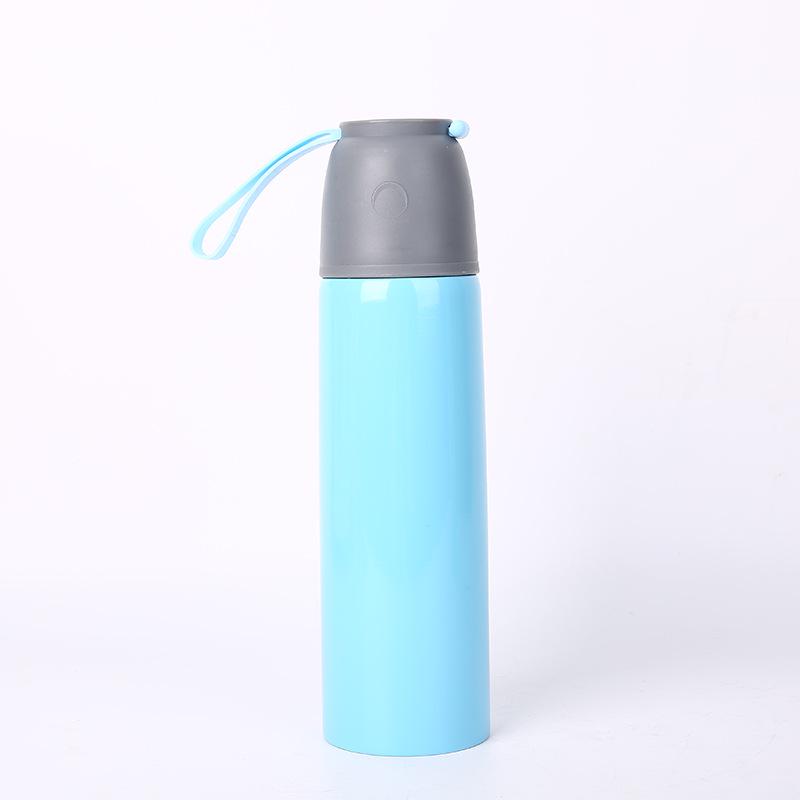 Dwuarurowy kubek sportowy na wodę ze stali nierdzewnej 304, izolowany próżniowo, z zakrętką typu bullet, personalizowany