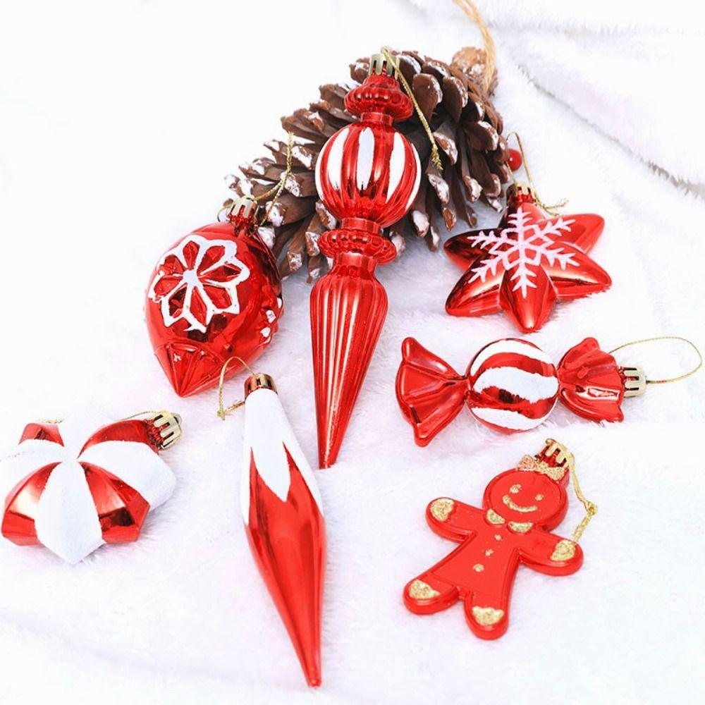 Electroplated Painted Ball Christmas Tree Ornament DIY Crafts Painted New Year Christmas Gifts Boxes Pendant Pendant Plastic
