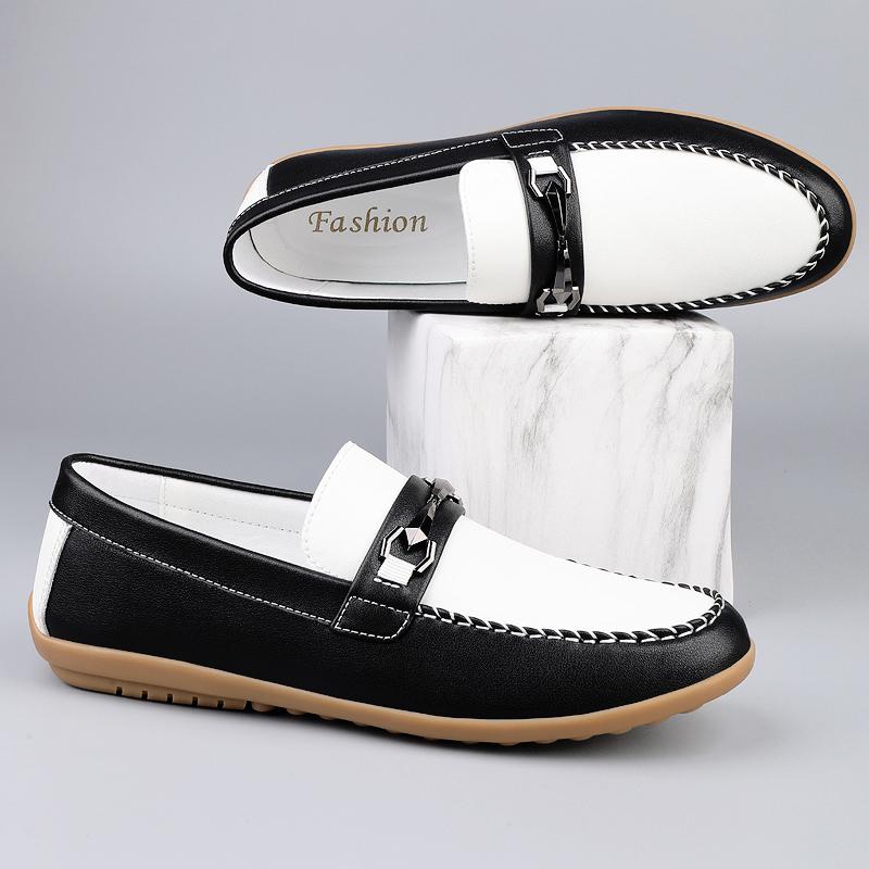 Fashion Genuine Leather Men's Loafers Soft Driving Moccasins High Quality Slip on Flats Luxury Male Driving Footwear Business Sneakers