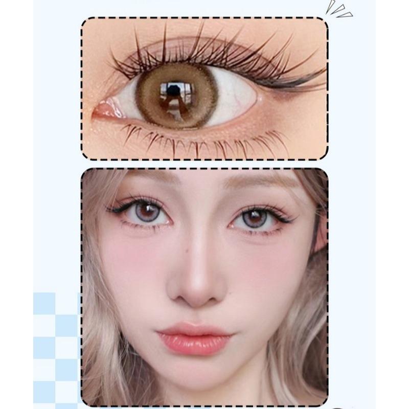 1 PACK/6 Reihen klebefreie dicke Comic-Wimpern, fotogene segmentierte Sonnenblumen-Loli-Falsche Wimpern