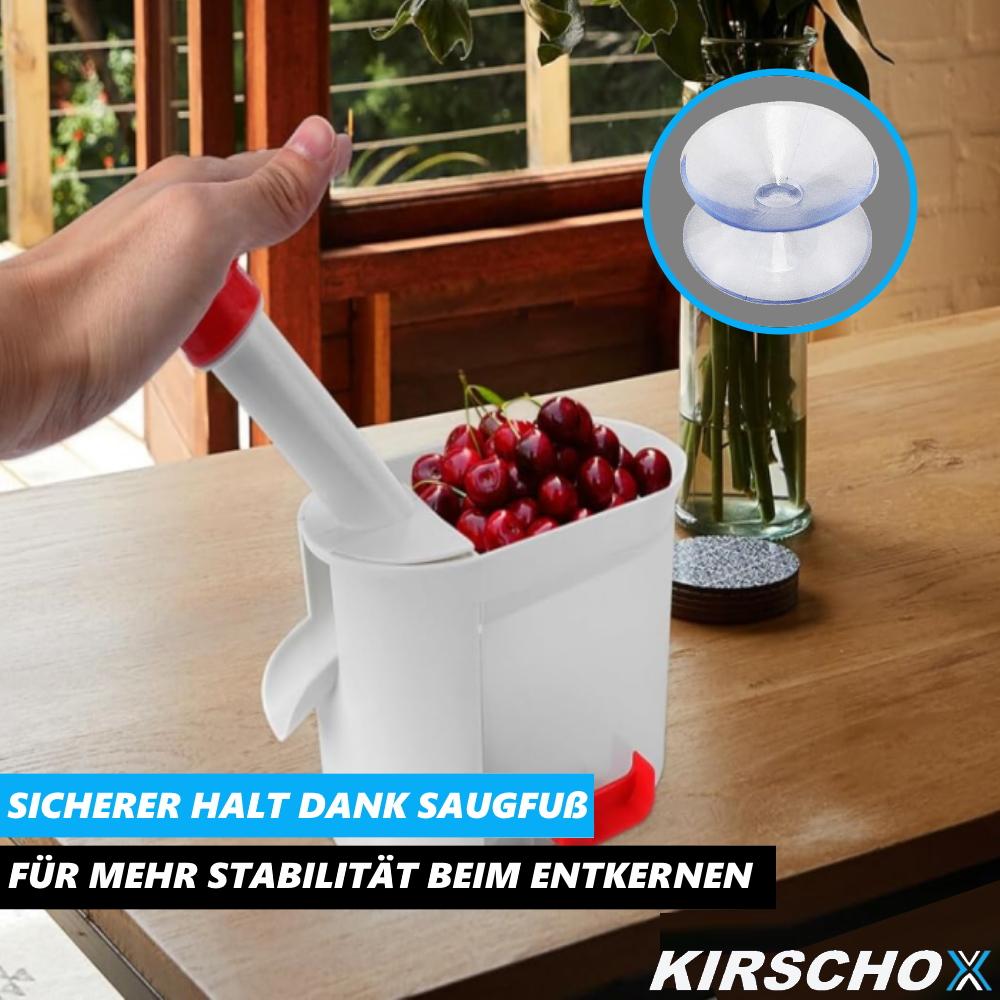 KIRSCHOX Kirschentkerner Kirschentsteiner Kirschkernentferner mit Kernkassette