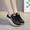 Women's White Chunky Platform Sneakers - Spring Autumn Casual Shoes Lightweight Rubber Sole - Lace-Up Comfort Streetwear