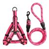 Manufacturer  Pet Supplies Adjustable Sublimation Custom Personalized Dog Chest Harness and Leash Dog Harness Set