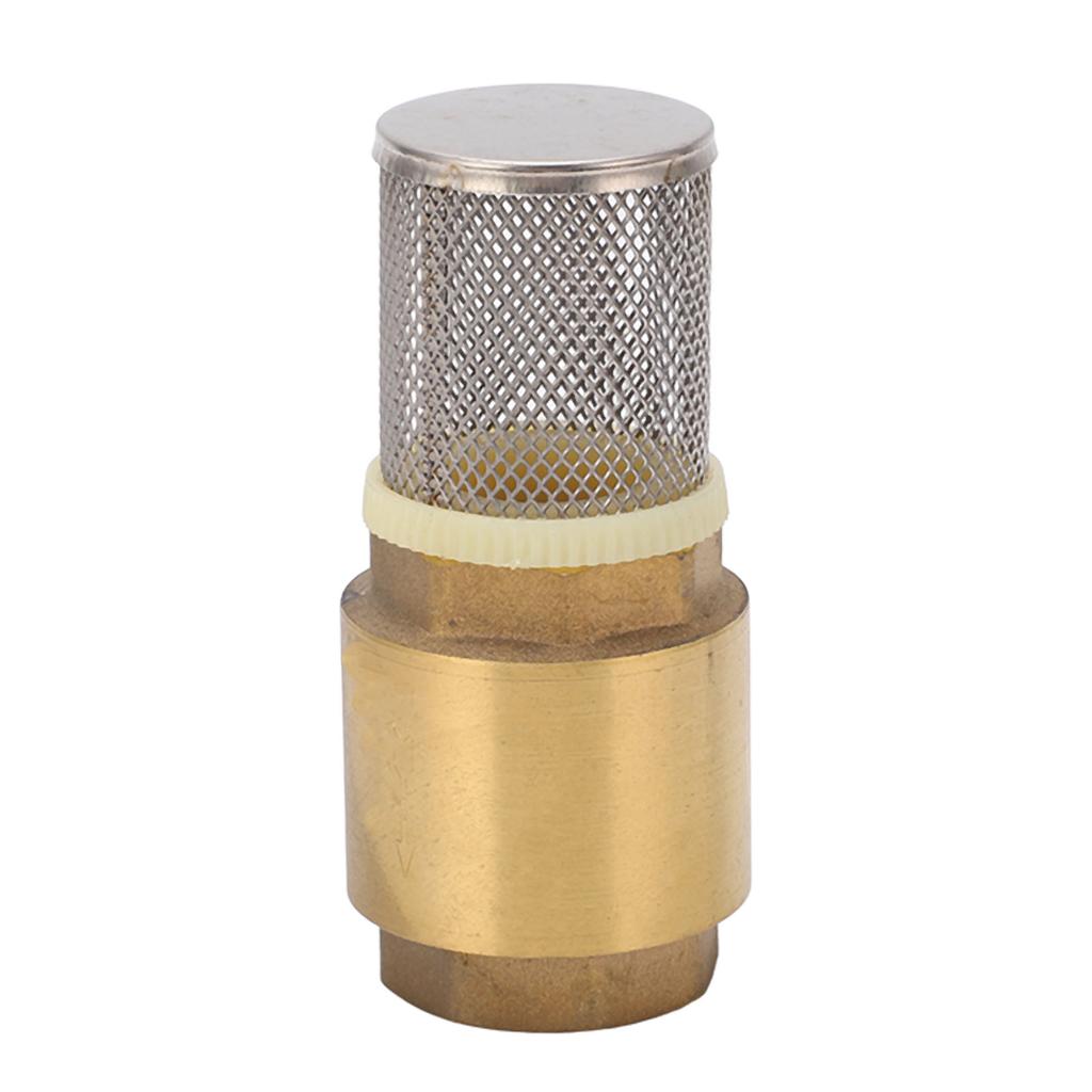 Check Valve Brass G1 Single Way Good Sealing 99mm Length with Filter Accessory for Water Oil