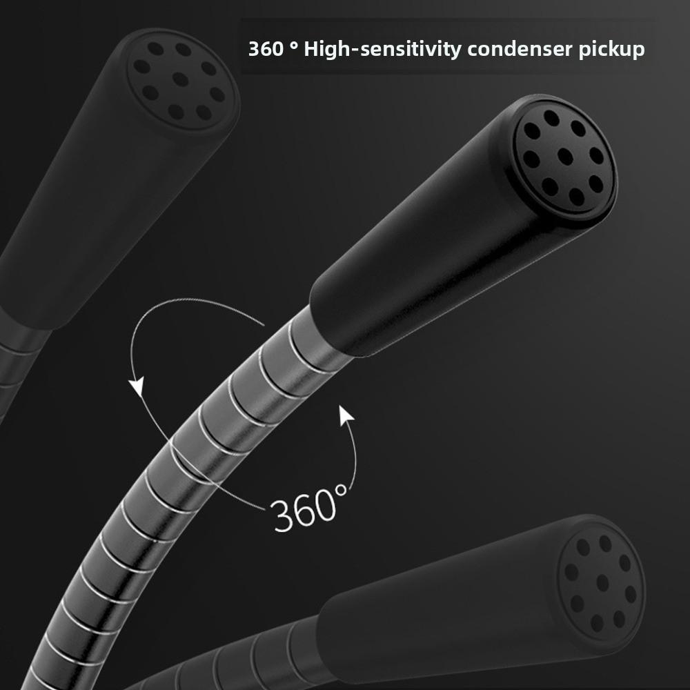 Adjustable Hose USB Desktop Microphone Hi-Fi High Fidelity Condenser Microphone  Vlog Creation