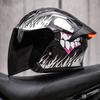 Smart LED Tail Light Motorcycle Helmet 3/4 Open Face ABS Full Protection Universal Fit Men Women