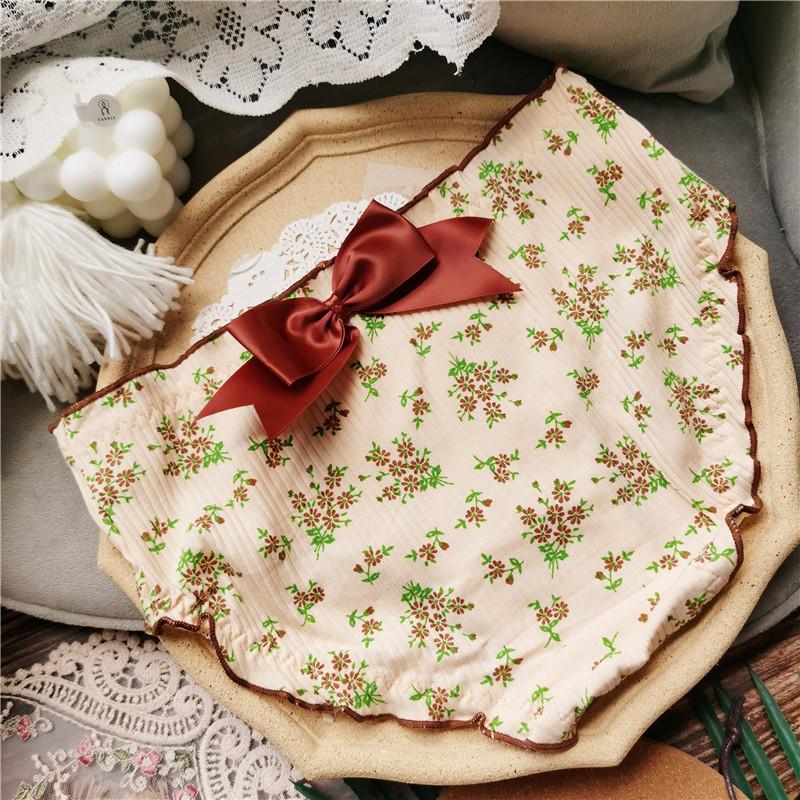 Bavlněné kalhotky s roztomilým potiskem Big Bow pro ženy