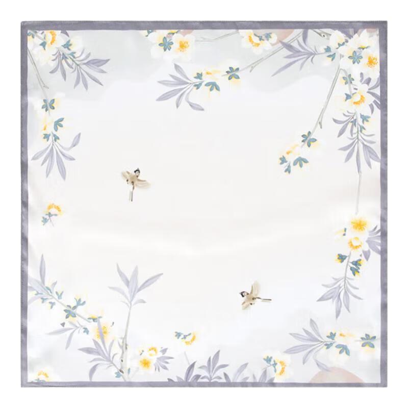 

Women s 100% Mulberry Silk Double-Sided Printed Square Scarf