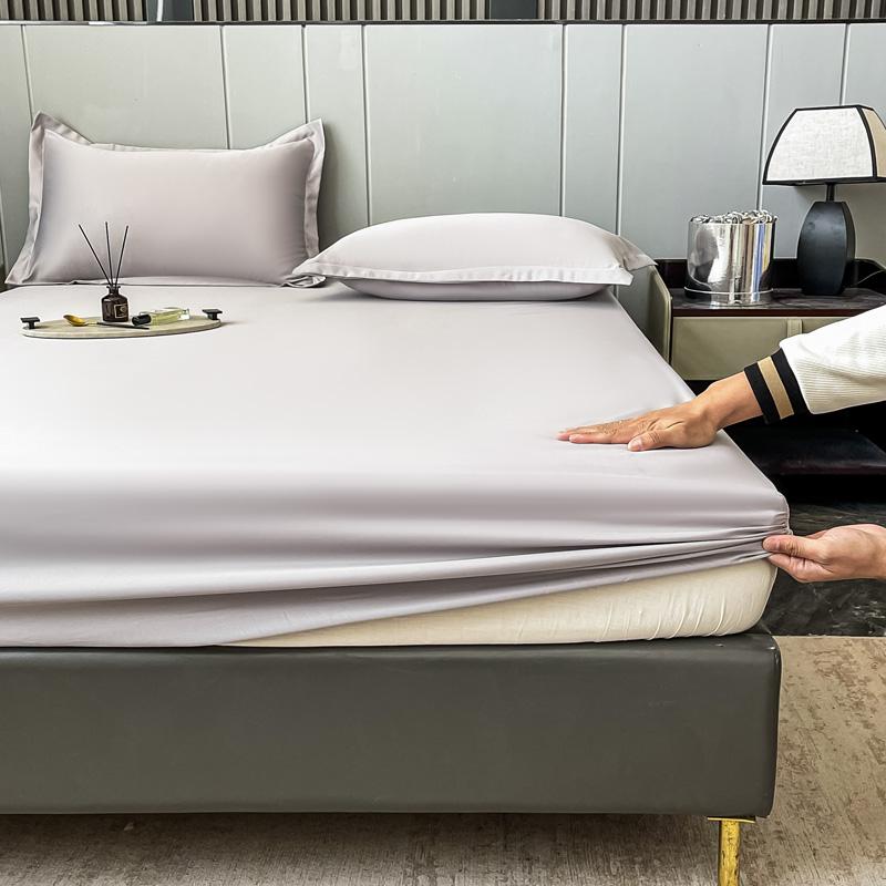 New Silk Bed Sheet Cool Feeling Bed Sheet Anti-Slip Ice Silk Three-Piece Mattress Protection Bedspread Dust Cover