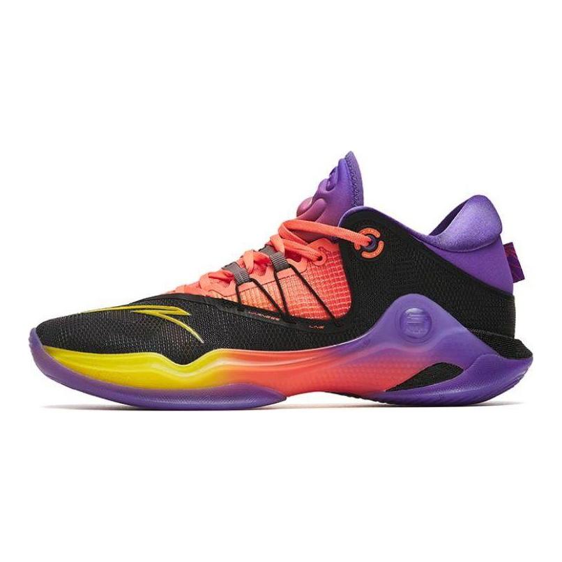 Anta Sky 1 Midnight Colorway Cushioning Non-Slip Durable Low-Top Basketball Shoes Men sneaker Purple Red 112311107-3