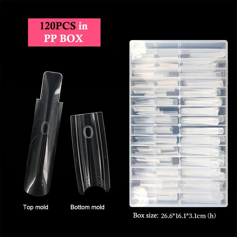 60/120/240 Pezzi Forme Doppie per Unghie a Sandwich Forme per Estensioni Unghie Ovale Forma Superiore e Inferiore Per Estensioni Unghie Veloci Strumenti per Manicure
