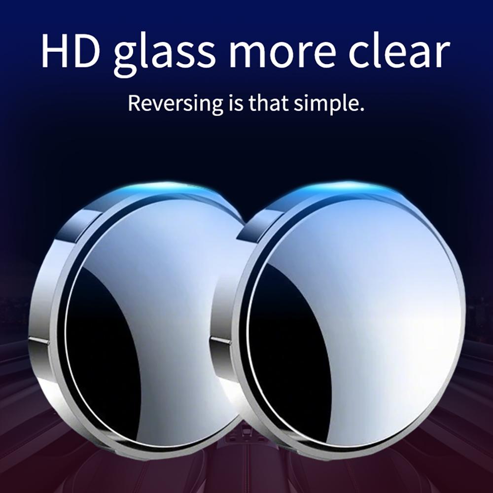 360° Adjustable HD Rainproof Stick-On Rearview Mirror Blind Spot Mirror, Parking Assistance Helper