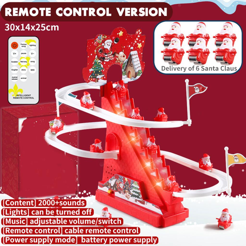 1 Set Electric Climbing Ladder Santa Claus Christmas for Shelf New Year Kids Gifts Home Living Room Bedroom Christmas Tree