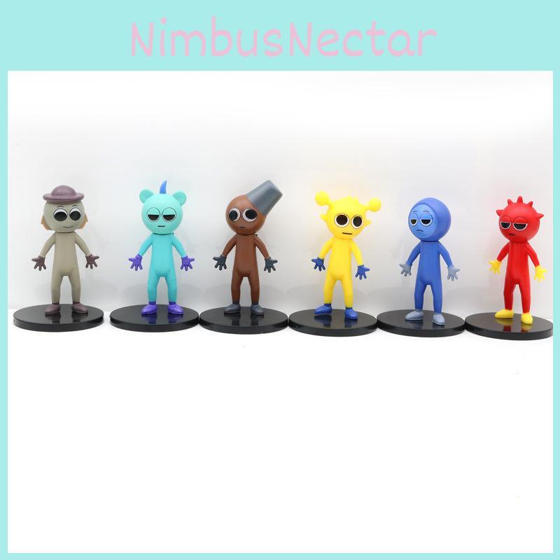 Charming Pvc Rhythm Box Collectible Models Set Of 12 With Base For Creative Display