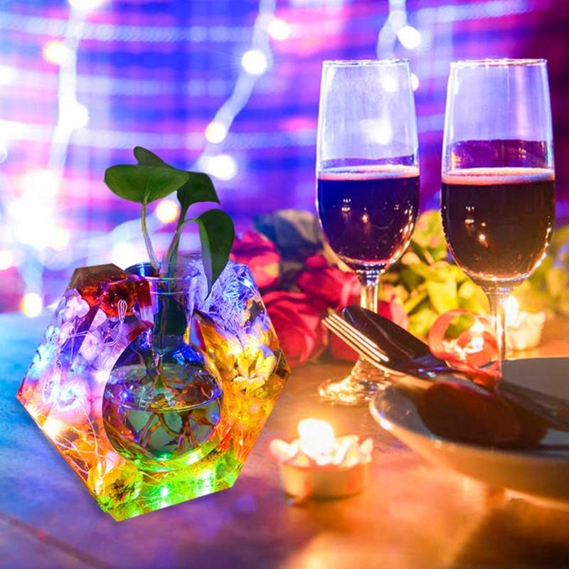 Flowers Bud Vase Silicone Resin Mold for Plant Propagation Station Epoxy Resin Casting Mold for Hydroponic Plant Home