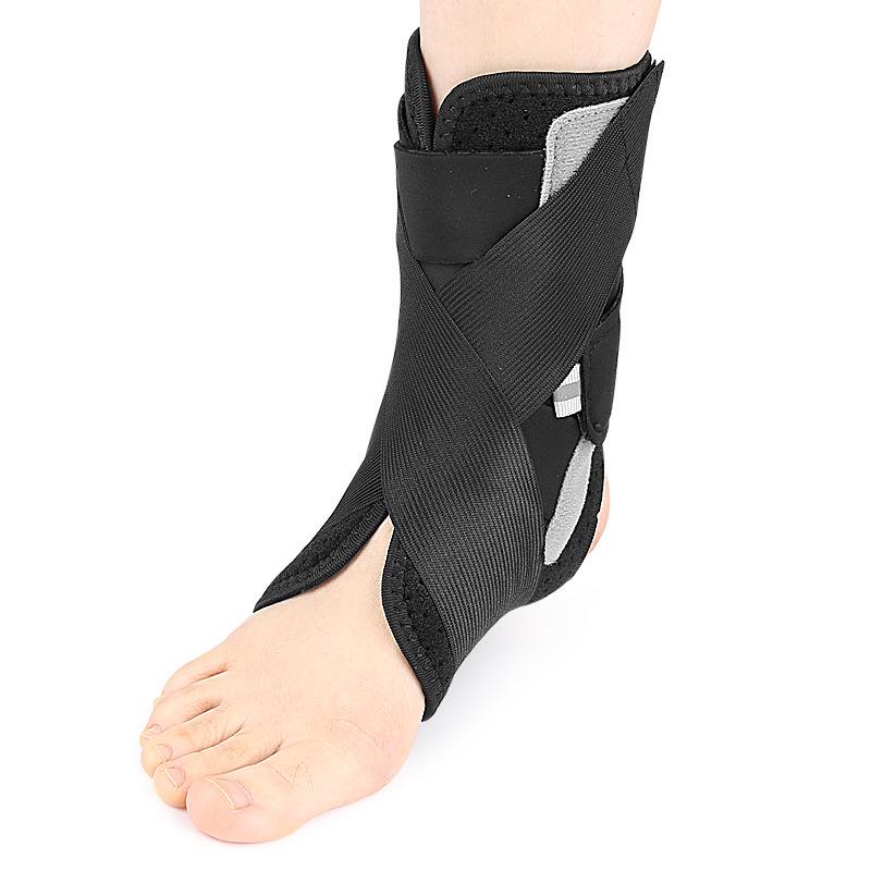 

Sports Ankle Brace with Double Elastic Straps for Basketball, Running, and Fitness - Protective Sleeve Bandage for Foot & Ankle Black Gray