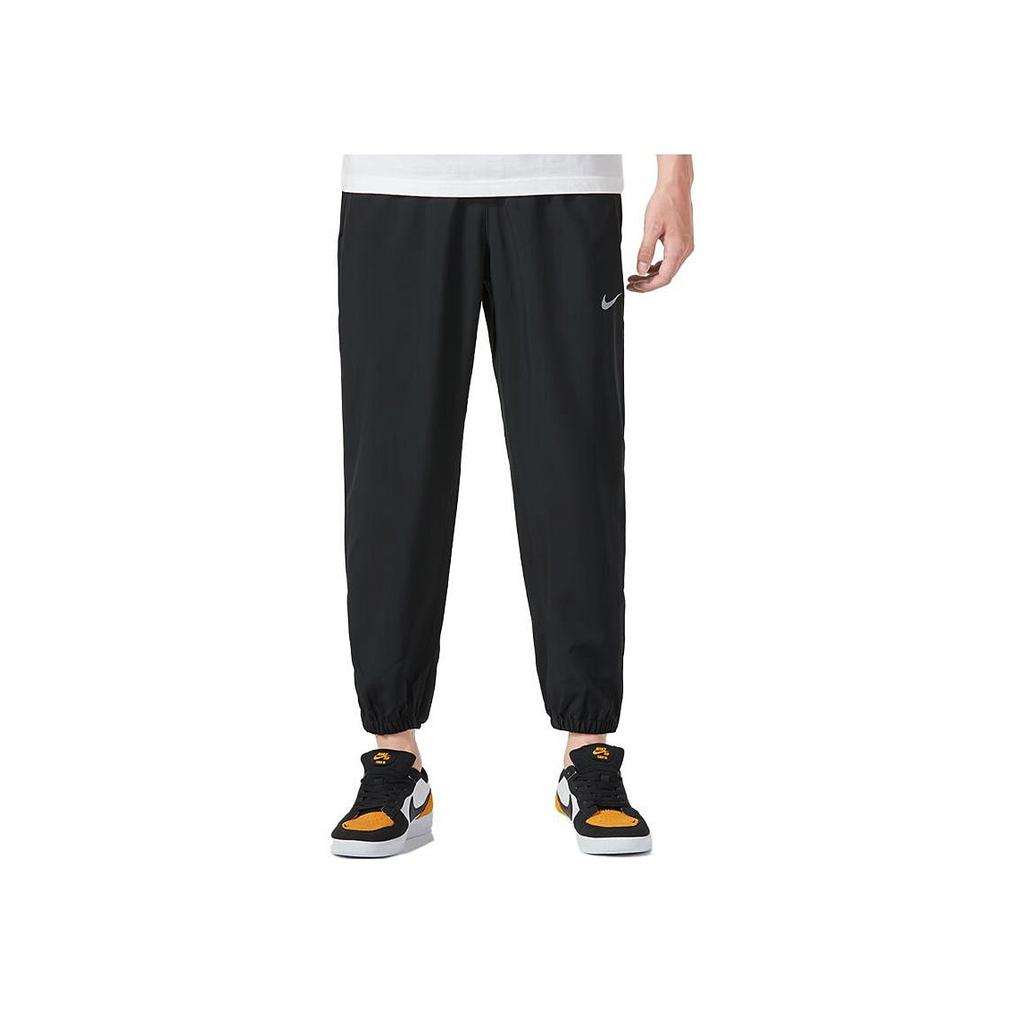 Nike Logo Print Tapered Breathable Casual Pants Men Bottoms Black FB7498-010