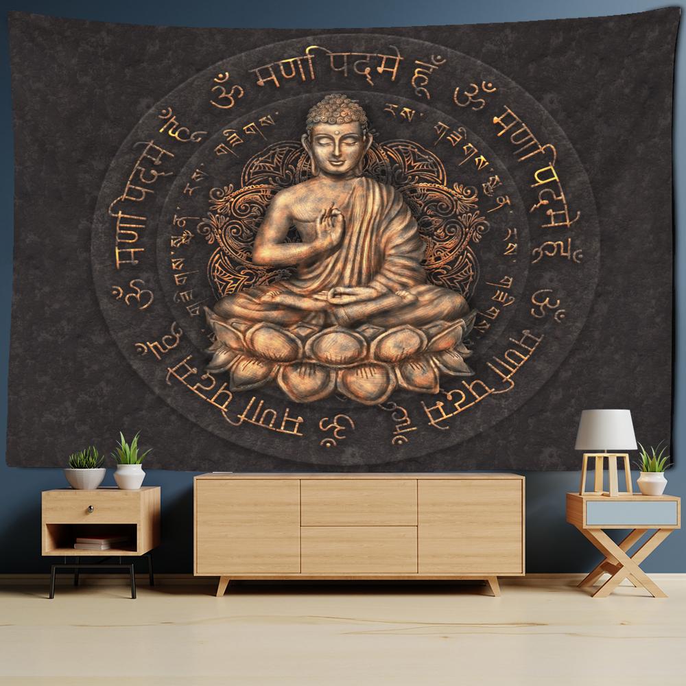 

Гобелен Будды настенный с принтом богемный психоделический Религия гостиная психоделическая комната домашний декор 95x70cm
