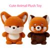 Cute Fox Plush Toy Soft Kawaii Raccoon Plushie Toy Cute Animal Table Doll Ornament Companion Doll Birthday Christmas Gifts