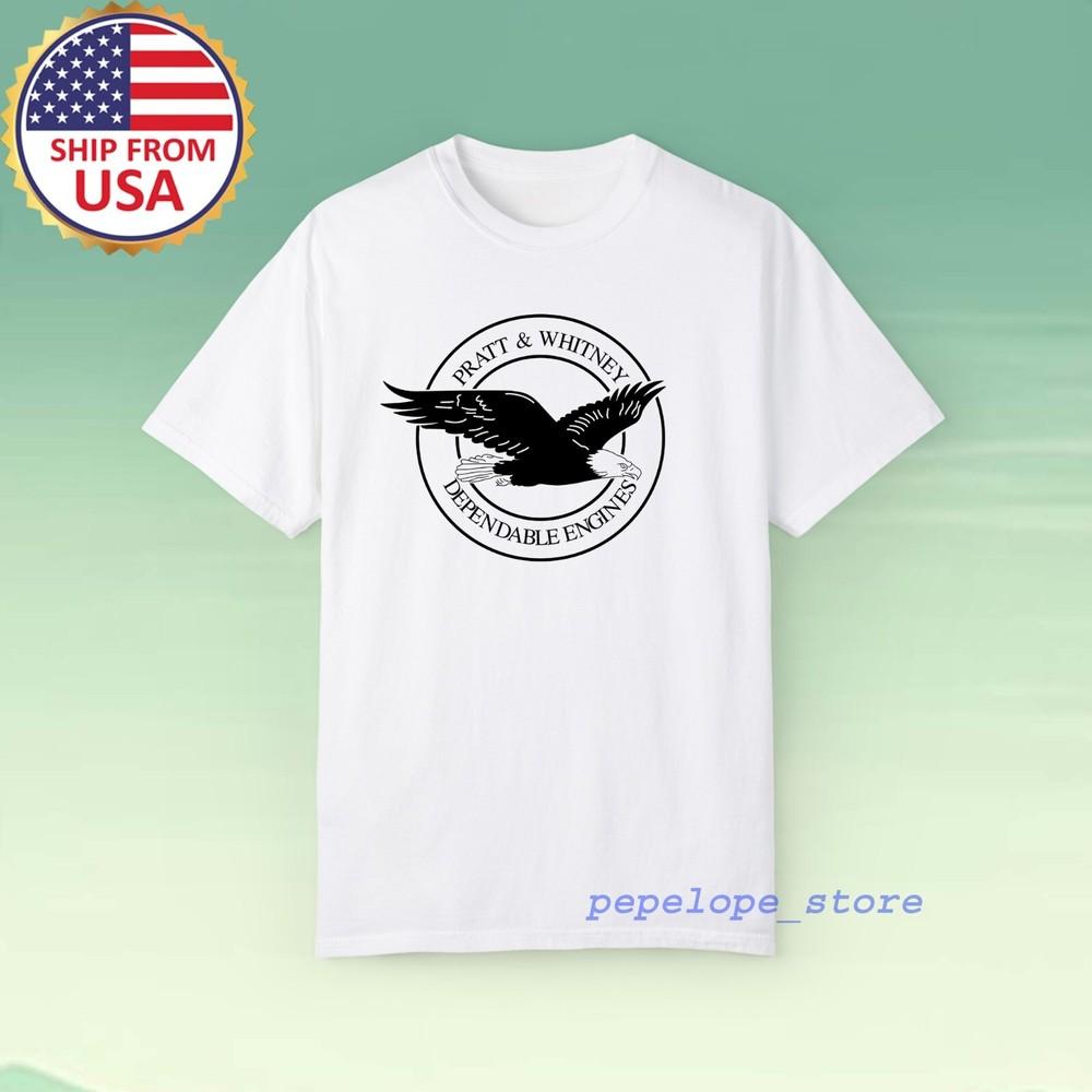 Pratt amp; Whitney Men#039;s White Size S5XL Unisex T-Shirt L