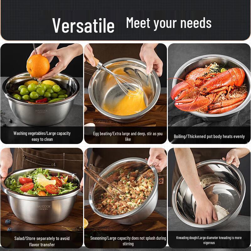 MAXCOOK 304 Stainless Steel Mixing Bowl