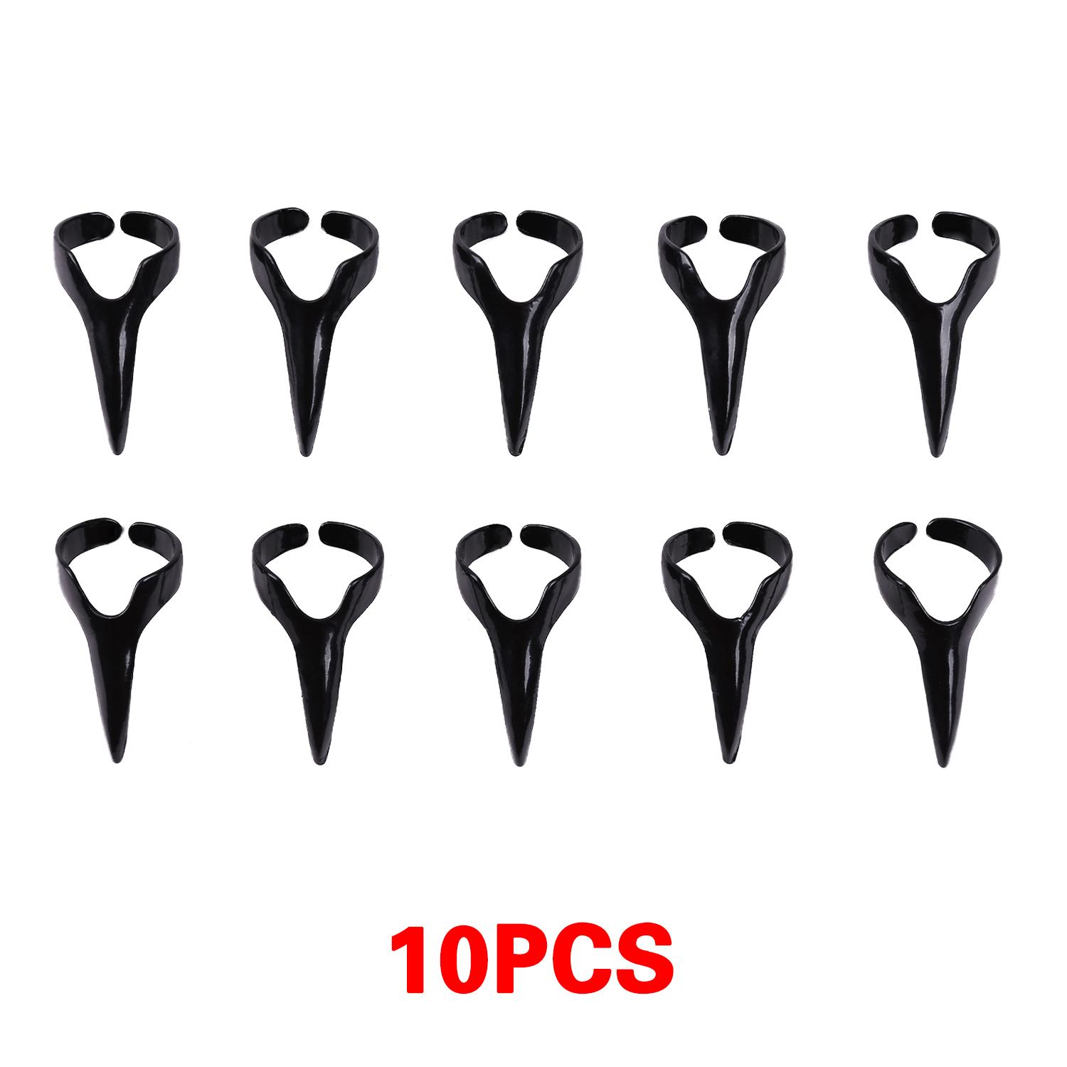 

Инструмент для пробора волос на палец для плетения волос, парикмахерские аксессуары, 10 шт., инструменты для выбора волос, металлическое кольцо для пробора на палец, волосы