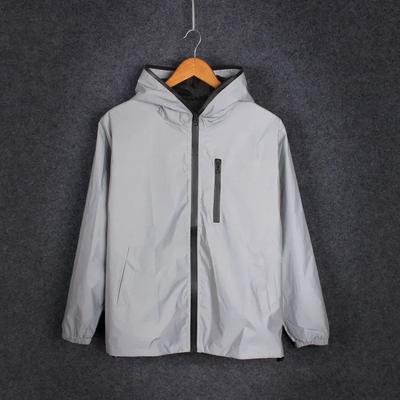 Herren Frühling Herbst Vollreflektierende Windjacke Wasserdichte Jacke Männlich High Street Hip Hop Locker Kapuzenmäntel Übergröße