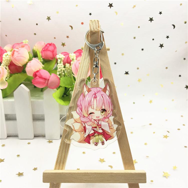 Anime Games Key Rings Demon Slayer Cartoon Character Acrylic Keychain Metal Decoration Accessory Gift Pendant