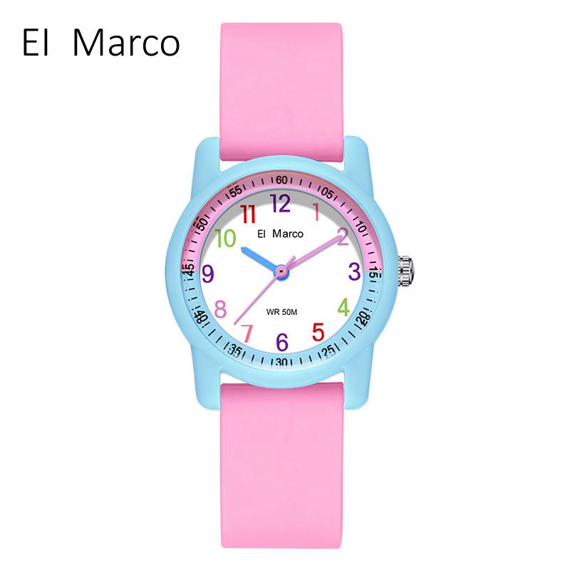 Marco Quartz Unisex Children's Sports Watch - Simple, Stylish, Waterproof with Color Block Design for Students