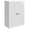 Wall Cabinet High Gloss White 66 X 34.5 X 90 Cm Engineered Wood