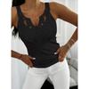 Women's Fashion Casual Summer Spring Solid Color Print Sleeveless V-Neck Blouses & Shirts