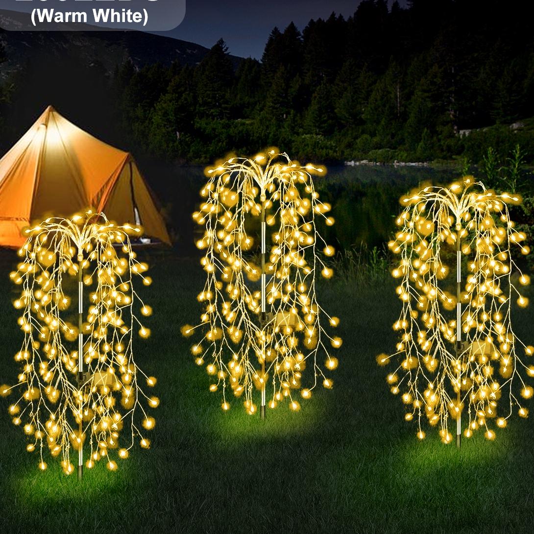 

Солнечные садовые фонари, уличные водонепроницаемые гирлянды из медной проволоки, патио, патио, тротуар, декоративные фонари 200LED теплый белый