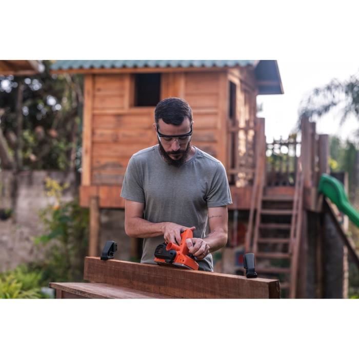 Rabot filaire - BLACK&amp;DECKER - BEW712-QS - 710W - 82cm largeur de rabotage - Avec mallette de transport