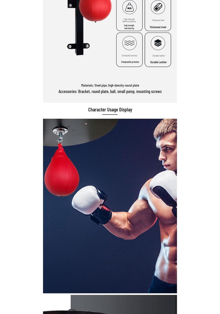 Adjustable Height Boxing Speed Bag Rack - Professional Reaction Training Stress Relief Tool