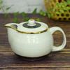 Waza No Kura Stylish Japanese Tableware Kutani Ware Teapot with White Design and Tea Strainer Ceramic Brand Made In Japan Perfect for Birthday Gifts