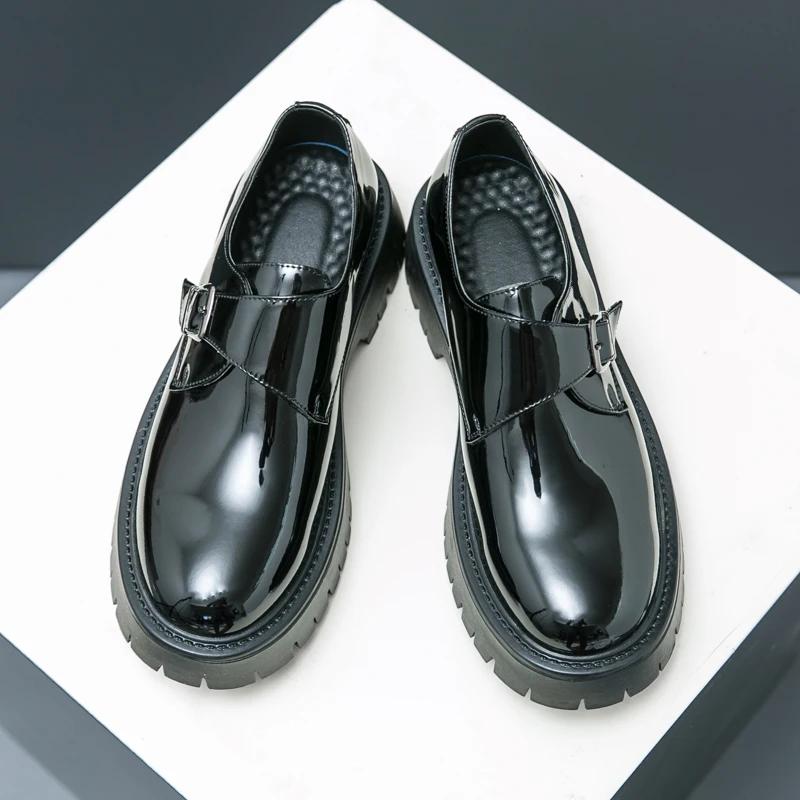 Men's Luxury Brand Leather Shoes Comfort Platform Work Casual Shoes Fashion Designer Wedding Formal Shoes Outdoor Men Dress Shoe