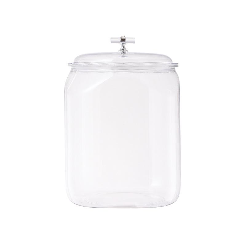 

Transparent Moisture-Proof Coffee Bean & Tea Storage Jar with Lid - Large Capacity for Kitchen Grains & Cereals No.1 Square Sealed Canister