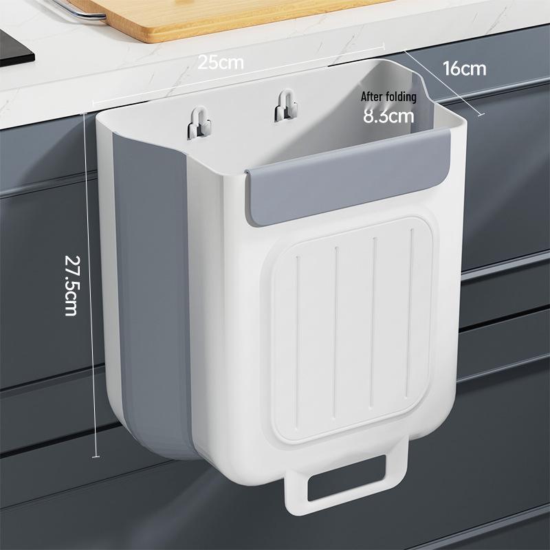 Bezděrový nástěnný kuchyňský odpadkový koš – Multifunkční, šetřící práci, design bez ohýbání