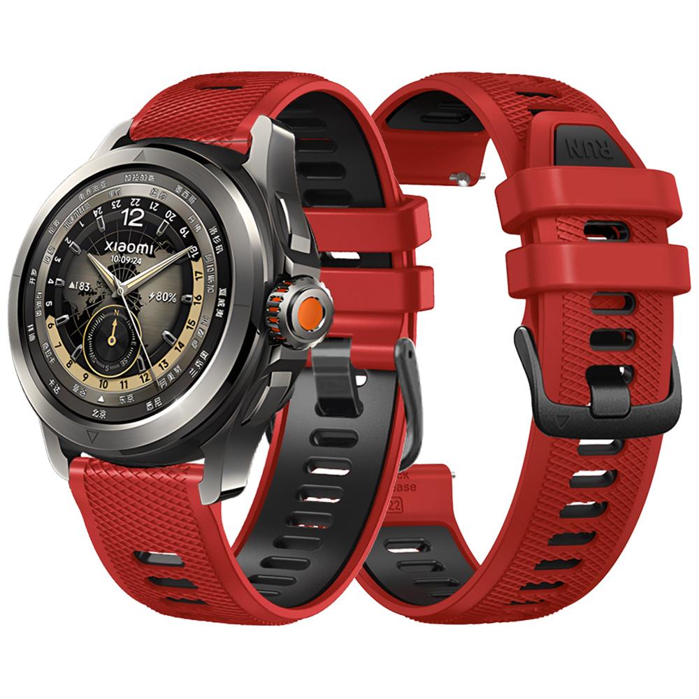 Zweifarbige Silikonarmbänder für Xiaomi Watch S4 Sportarmband Armband für Mi Watch 2 Pro / S3 S2 46MM S1 Active Armband Uhrenarmband