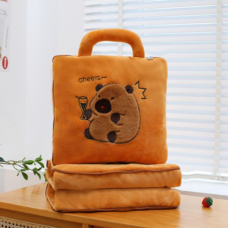 Capybara 2-in-1 Folding Cushion & Blanket
